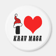 I Love Krav Maga Design Fridge Magnets