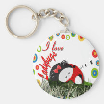 I Love Ladybugs Key Chains