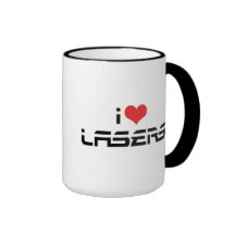 I Love Lasers Coffee Mugs