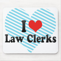 I Love Law Clerks Mouse Pad