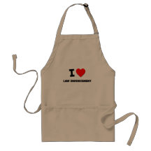 I love Law Enforcement Aprons