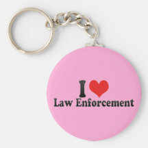 I Love Law Enforcement Keychains