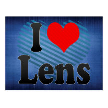 I Love Lens, France. J'Ai L'Amour Lens, France Postcard