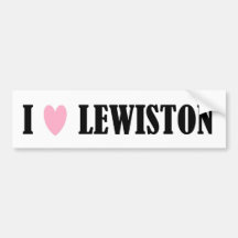 I LOVE LEWISTON BUMPER STICKER