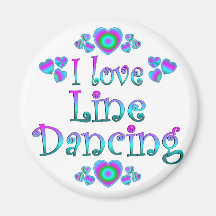 I Love Line Dancing Fridge Magnets