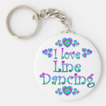 I Love Line Dancing Key Chain