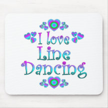 I Love Line Dancing Mousepads