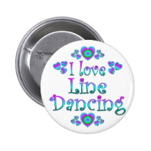 I Love Line Dancing Pinback Button