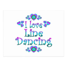 I Love Line Dancing Post Card