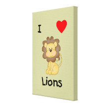 I Love Lions (4) Gallery Wrap Canvas