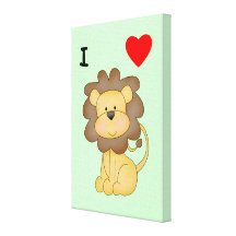 I Love Lions Canvas Print