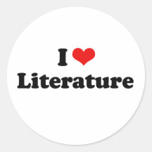 I Love Literature Tshirt Sticker
