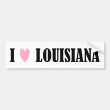 I LOVE LOUISIANA BUMPER STICKER