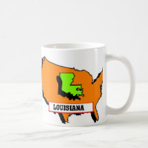 I Love Louisiana Coffee Mugs