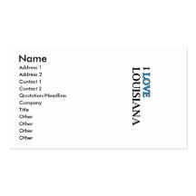 I Love Louisiana Design Business Cards