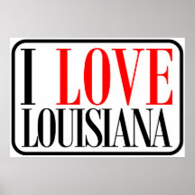 I Love Louisiana Design Posters