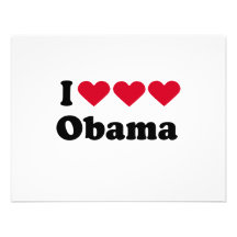 I Love Love Love Obama T-shirt Personalized Invite