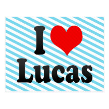 I love Lucas Postcard