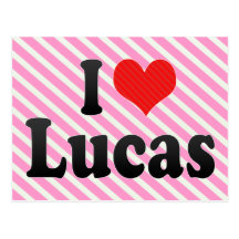 I Love Lucas Postcard