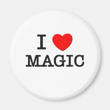 I Love Magic Fridge Magnet