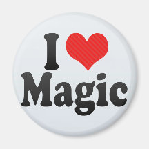 I Love Magic Fridge Magnet