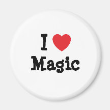 I love Magic heart custom personalised Refrigerator Magnets