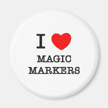 I Love Magic Markers Magnets