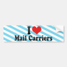 I Love Mail Carriers Bumper Sticker