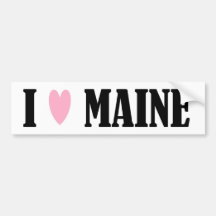 I LOVE MAINE BUMPER STICKER