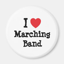 I love Marching Band heart custom personalised Fridge Magnets