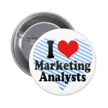 I Love Marketing Analysts Pinback Button