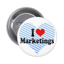 I Love Marketings Pinback Button