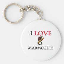 I Love Marmosets Keychains