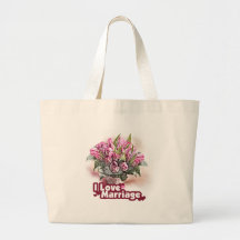 I Love Marriage Wedded Bliss Canvas Bag