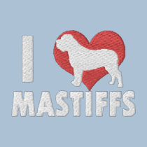 I Love Mastiffs embroidered shirts