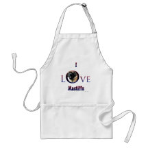 I Love Mastiffs apricot Apron