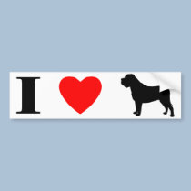 I Love Mastiffs bumper stickers