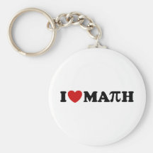 I Love Math Key Chains