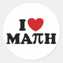 I Love Math Stickers