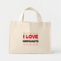 I LOVE MERCHANTS CANVAS BAG