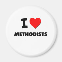 I Love Methodists Refrigerator Magnets