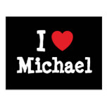 I love Michael heart T-Shirt Postcards