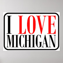 I love Michigan Design Posters