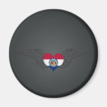 I Love Missouri -wings Fridge Magnets
