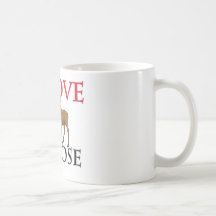 I Love Moose Coffee Mugs