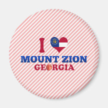 I Love Mount Zion, Georgia Fridge Magnets
