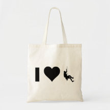 I Love Mountain Climbing Canvas Bag