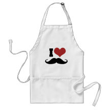 I Love Moustache Apron