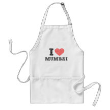I Love Mumbai sketch Aprons