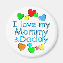 I Love Mummy & Daddy Magnets